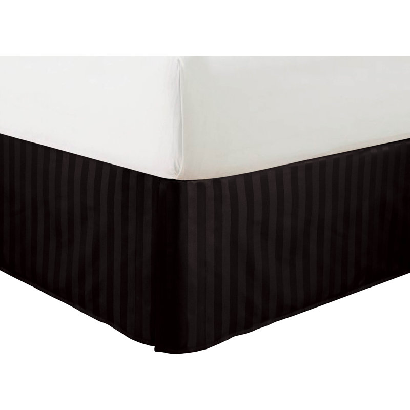 Simple Elegance Tailored Bed Skirt, Black, Full