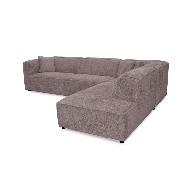 5 Seater Corner Sofa, Purple