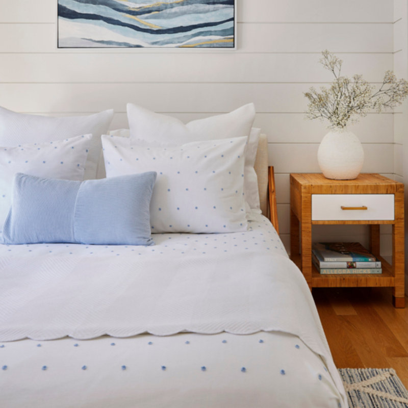 Scallop Lattice Cotton Coverlet, Queen Coverlet/Bedspread