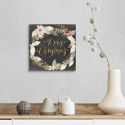 " Gilded Christmas I " Textual Art Print