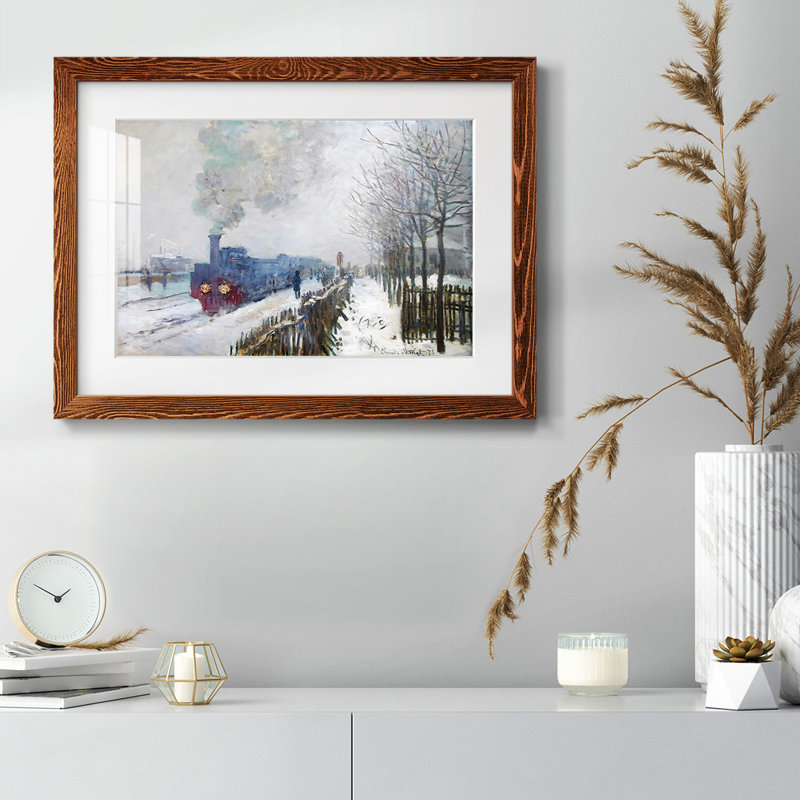 Train dans la neige, la locomotive, 1875, Érable, H 18 po x l 26 po x P 1,5 po