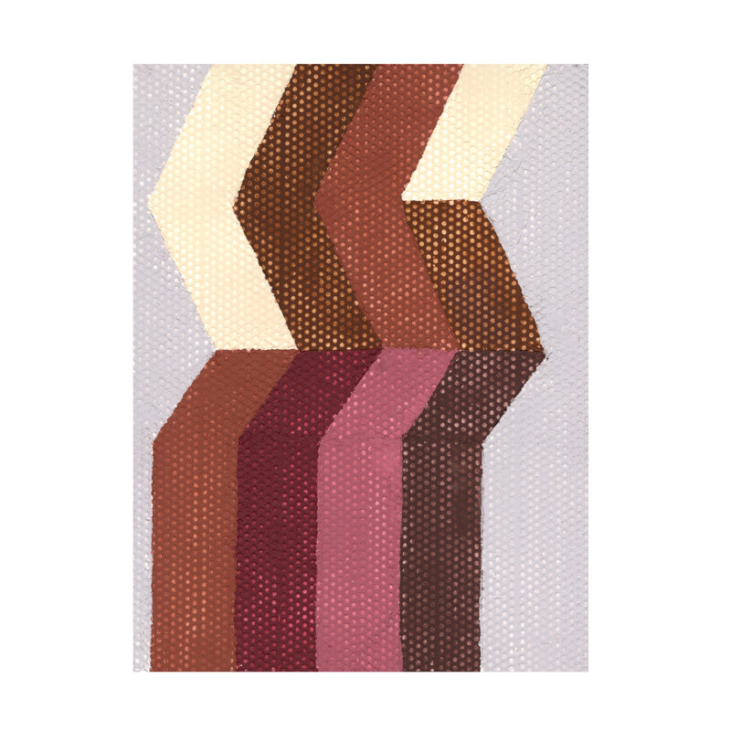 Ebern Designs Vanna Lam Dotty Chevron I, art mural sur toile, H 19 po x l 14 po