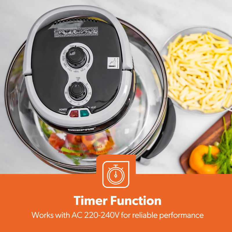 Geepas 17L Turbo Halogen Oven 60min Timer, 1400W