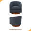 Chaise pivotante en tissu Mist-1075931373