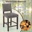 Lark Manor™ Upholstered Bar Stool Set Of 4 W/ Solid Rubber Wood Legs Grey-1277762687