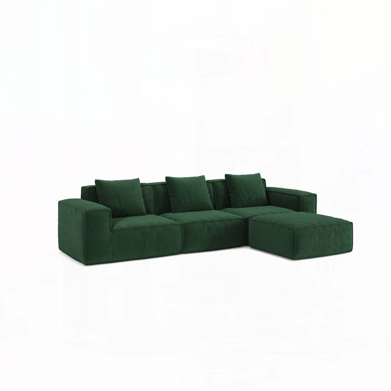 3-Seat Free Conversion Sofa, Green