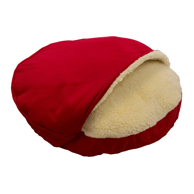 Lit pour chien Snoozer Cozy Cave, Grand (l 35 po x P 35 po x H 13 po), Rouge