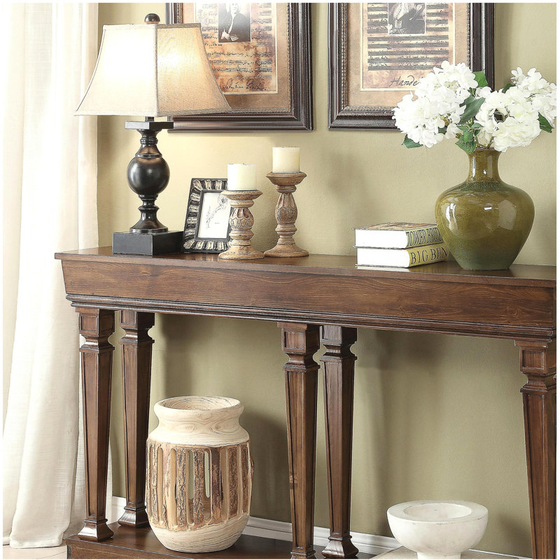 Console Table with Bottom Shelf