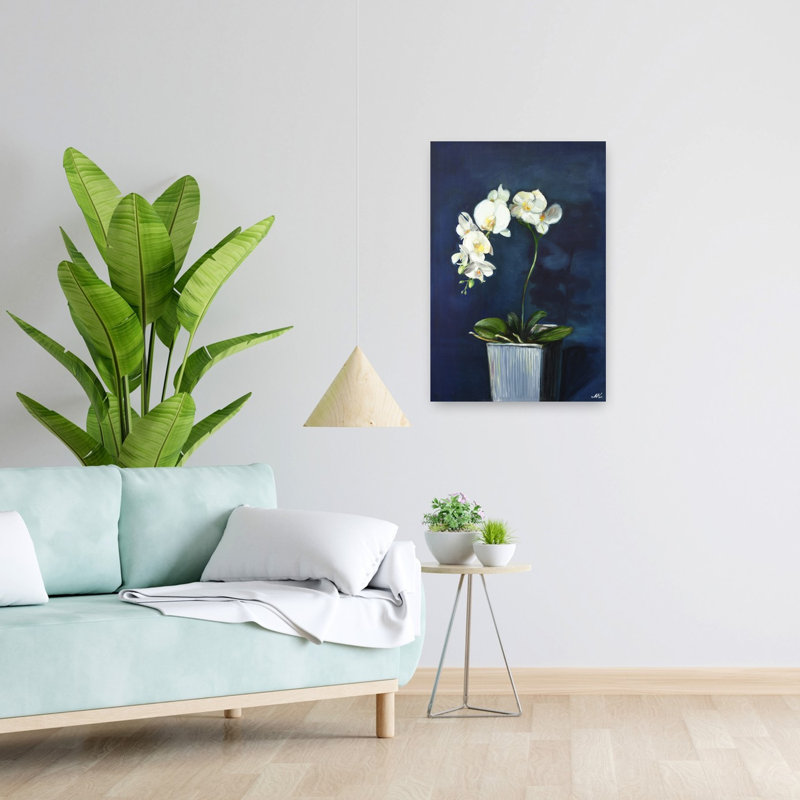 Orchidées blanches élégantes, H 24 po x l 16 po