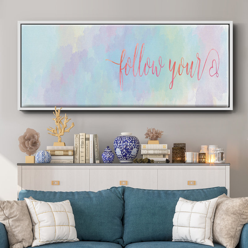 Follow Your- Framed Canvas, 24" H x 60" W