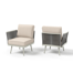 Outdoor Patio Chair With Woven Rattan Wicker