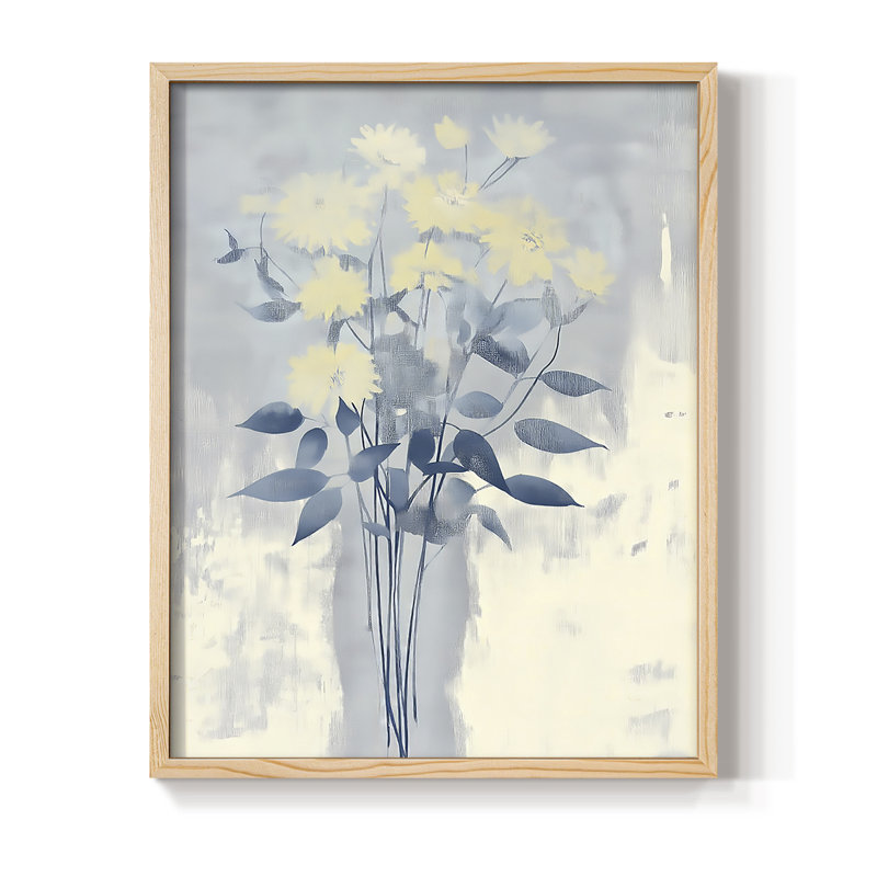 Impression encadrée FLORAL Series DCLxxxix - bois massif, H 15 po x l 12 po