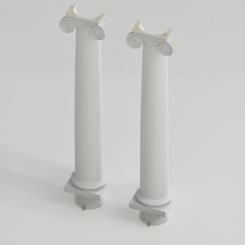 Colonne ronde Endura-Stone, 10 po de diamètre x H 9 pi, Base toscane et Erectheum grecque