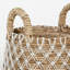 Panier de rangement décoratif et fonctionnel fait à la main à motif de ficelle de bananier avec poignées