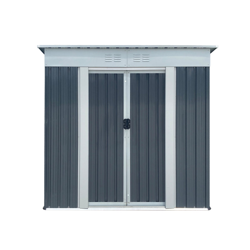 Outdoor Storage Sheds, Grey, 72.5" H x 74.7" W x 45.7" D