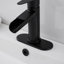 Robinet de salle de bain monotrou avec ensemble de drain Robinet de lavabo de salle de bain à cascade avec poignées en acier inoxydable-122258865