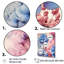 Impression sur toile «Blue and Pink Geranium Collage»-1826007372-1826007377