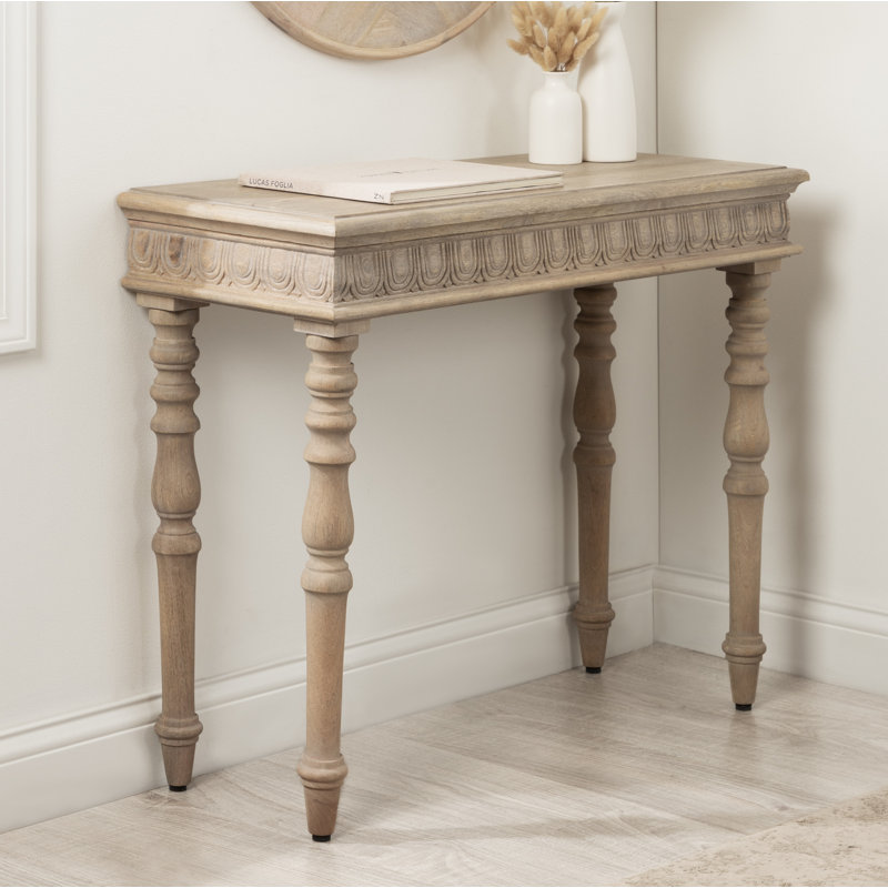 Charyn 36'' Solid Wood Console Table, Light Brown