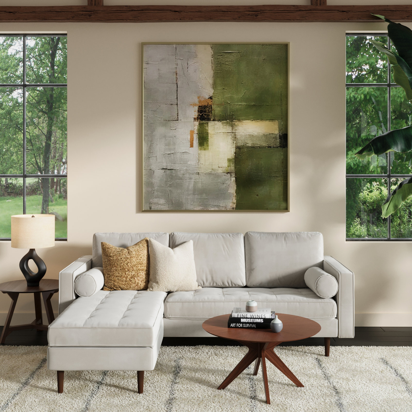 Geo Velvet Reversible Sofa and Chaise, Bella Platinum Performance Velvet
