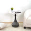 Table basse d'appoint en métal, table à piédestal pour le salon, texture martelée à la main