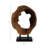 Handcrafted Wooden Statuary Sculpture On Stand For Table Accent -  Decorative Object For Home Decor Or Decorations For Living Room - 19", Brown & Black