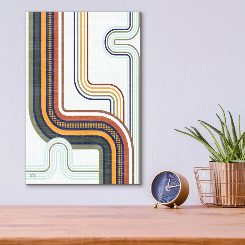 «Retro Subway 2» par Melissa Averinos, art mural en verre acrylique, H 16 po x l 12 po x P 0,13 po