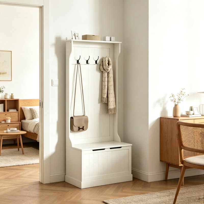 Multi-Use Design Coat Rack,Coat Rack Tree,Hall Tree,Hallway Tree Bench