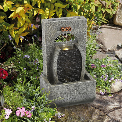 Outdoor Urn Fountain with Lights