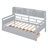 Twin Daybed, Gray - Wood Slat Base, Bedside Shelves & Drawers, Strong Functional Construction, Storage For Daily Items-18483591-18483590