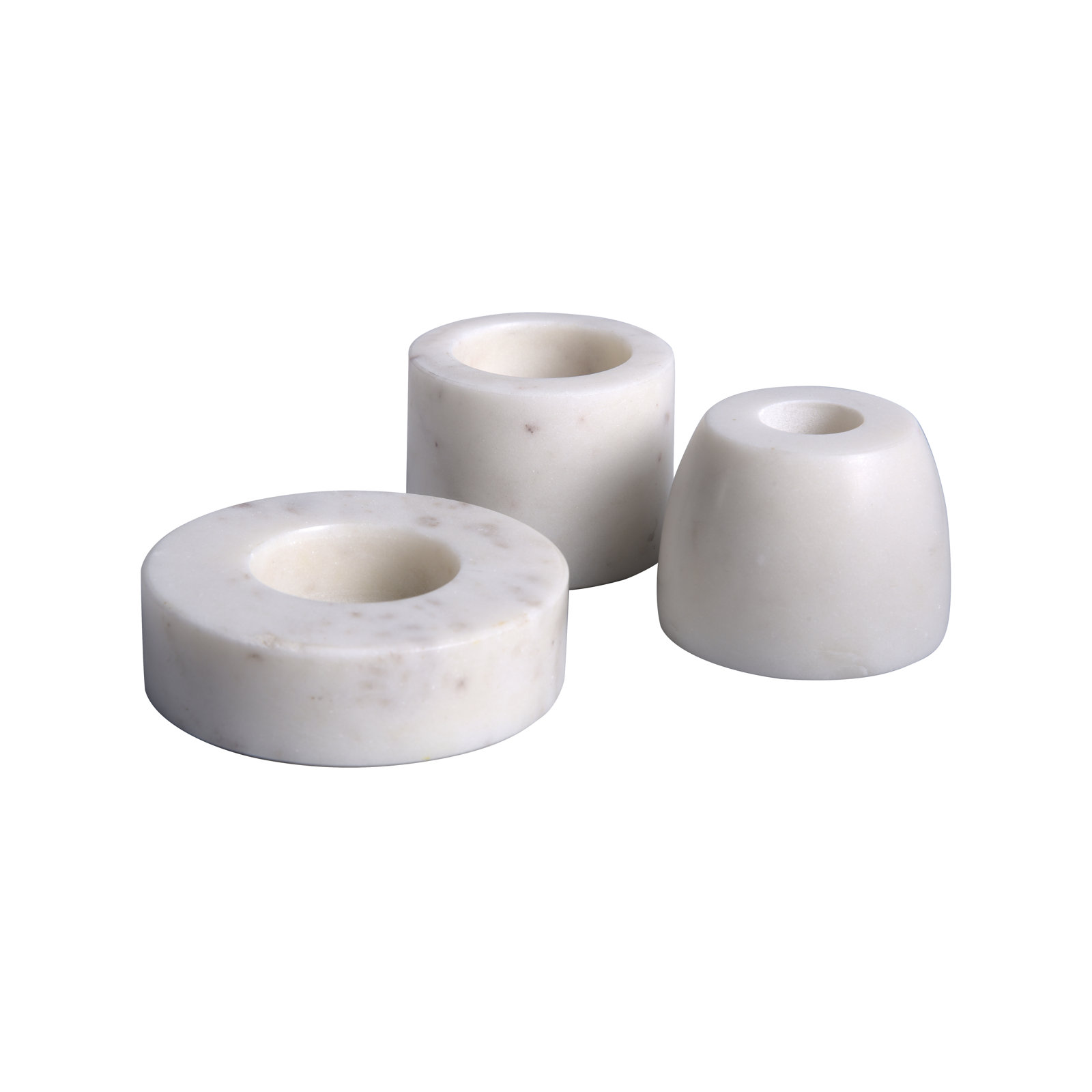 Matheson Genuine Marble Votive Holder, White