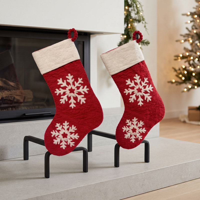 Hand Felted Wool Christmas Stocking