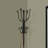 Coat Rack, Hall Tree, Free Standing, 8 Hooks, Entryway, 74"h, Bedroom, Black Metal, Transitional