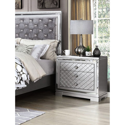 Table de chevet Tourmalet Glamour Silver