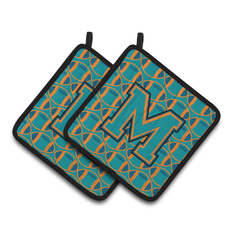Poignée de football, M, Aqua / Orange / Marine Bleu