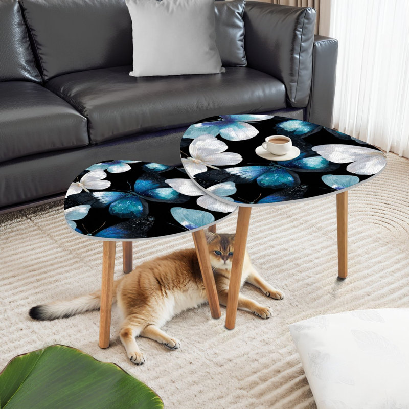 Ensemble de 2 tables basses gigognes Triangle