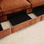 With Orange Chenille, Clean Line And Pull - Out Seat Drawer Integrated Armrest Cushions, Hidden Comfortable Sitting Area