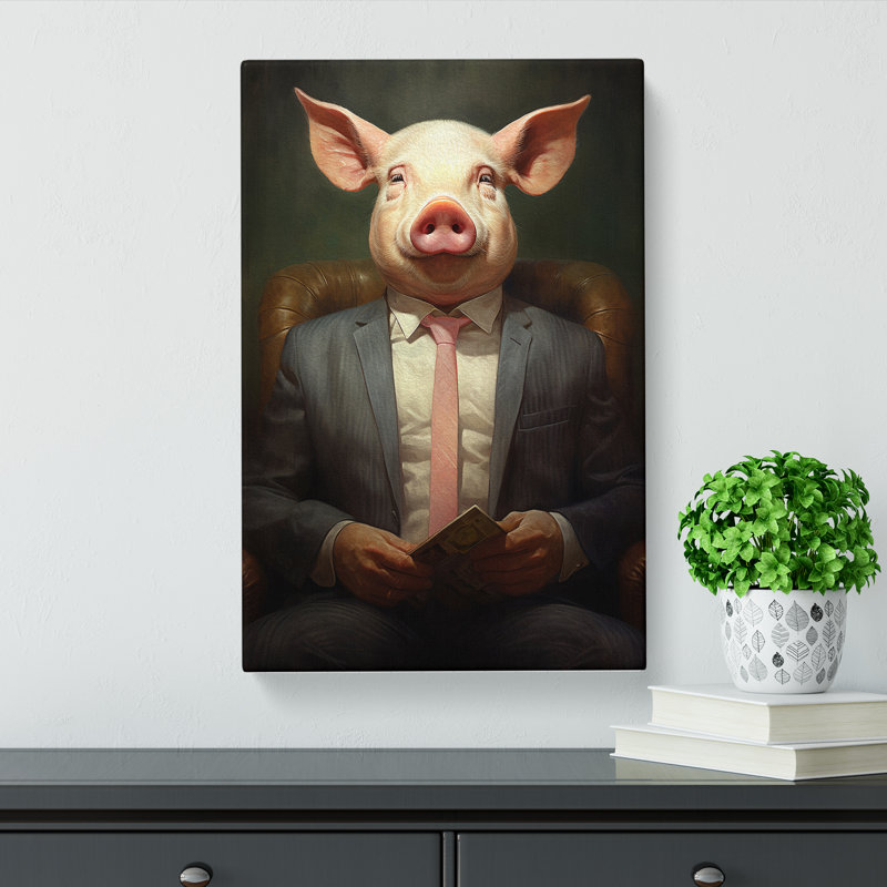 Pig Dadaism - Print, 76cm H x 50cm W x 3cm D