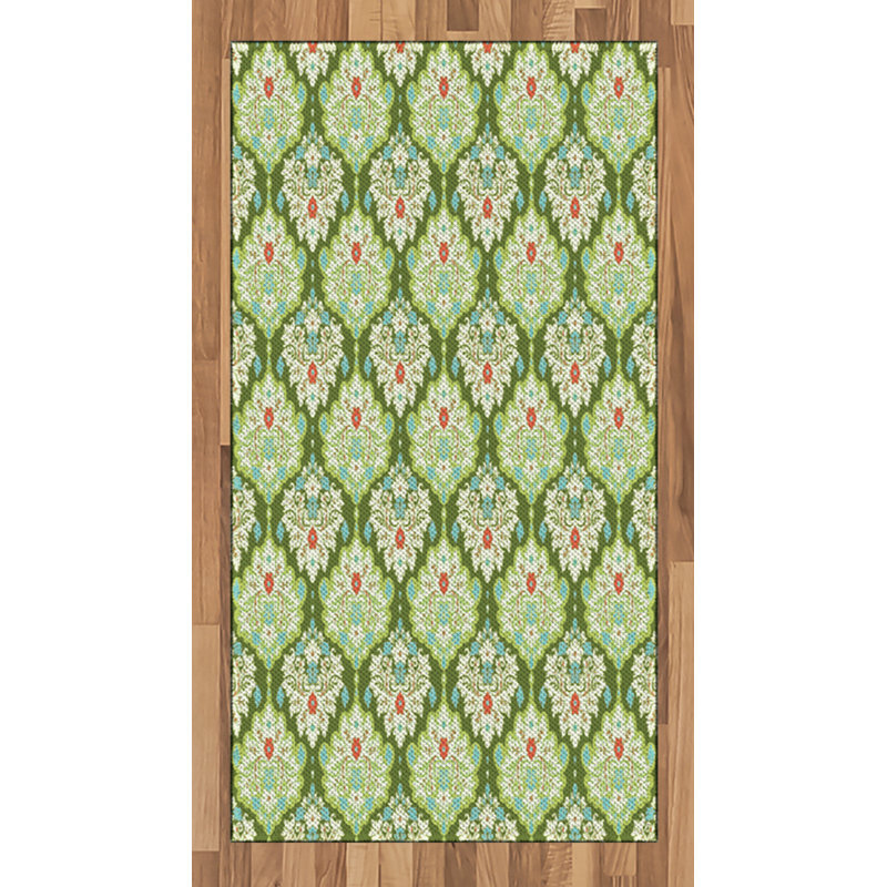 Victorian High Density Long Fiber Poly Threads Decorative Area Rug Carpet, Rectangle 2'7" x 5'