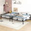 Lit double superposé double au-dessus de double avec dimensions L 78 po x l 56,4 po x H 65,3 po, aucun sommier requis, support solide