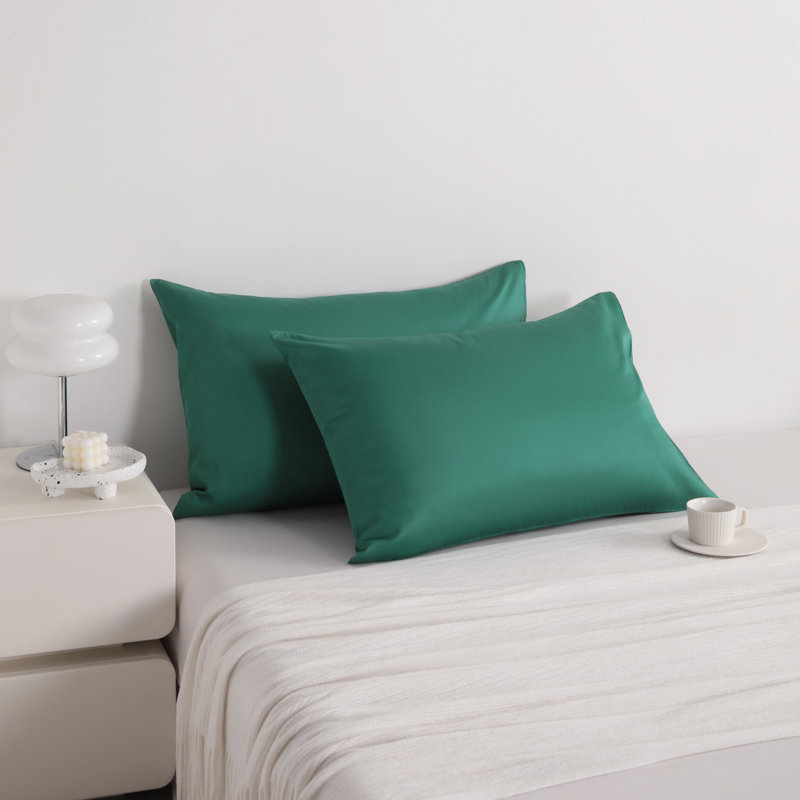 Taies d'oreiller égyptiennes en coton de qualité égyptienne, taies d'oreiller en satin de coton à densité de tissage 500 fils avec fermeture à enveloppe - NTBAY