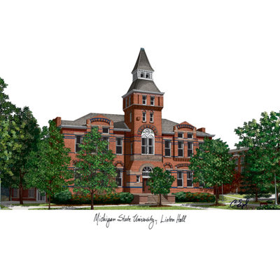 NCAA Campus Images Lithograph - Reproduction de souvenirs sur papier encadré