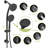 Matte Black Dual Shower Head With 4.7" Showerhead, Hand And Adjustable Parts