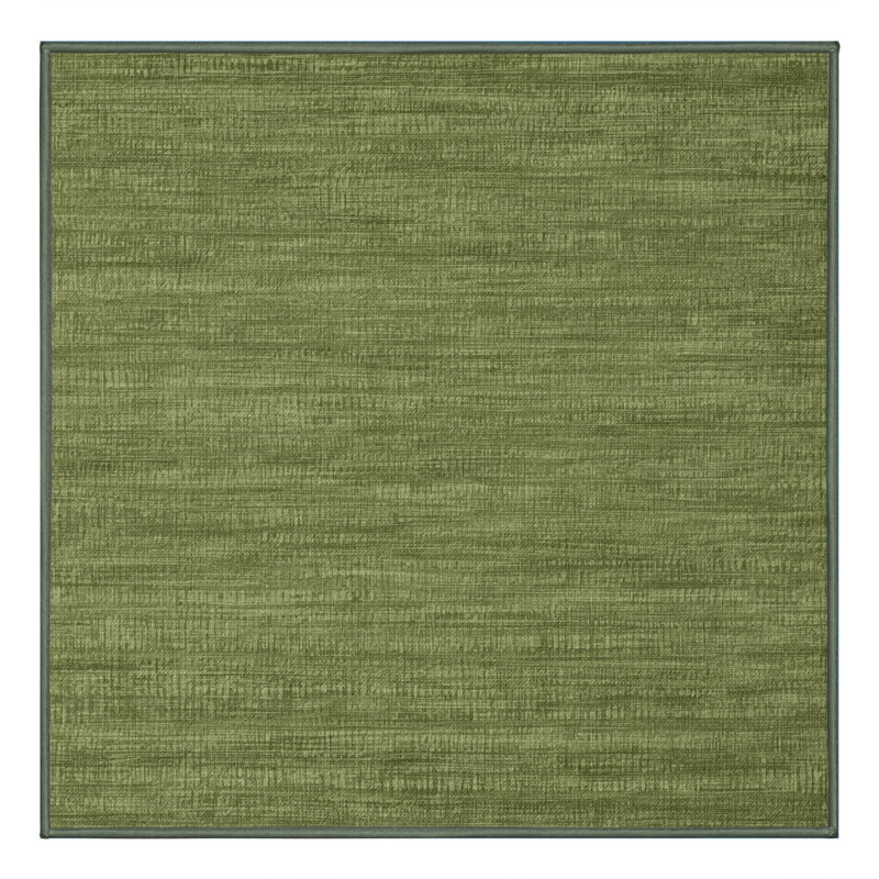 Tapis vert uni lavable à la machine, Carré 3 pi