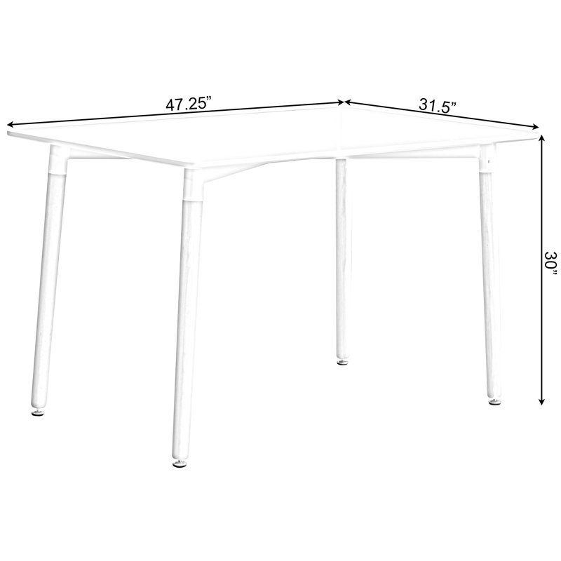 Muski Beech Solid Wood Base Dining Table