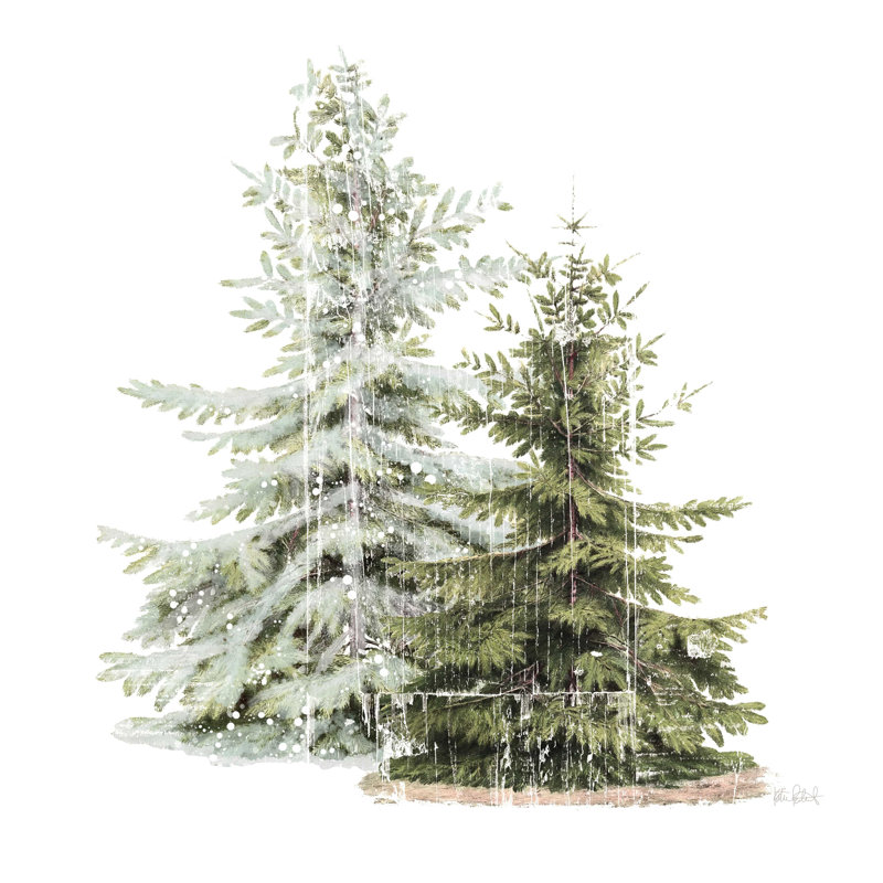 Arbres de Noël boisés, H 30 po x l 30 po