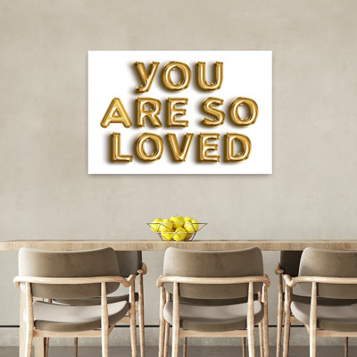 You Are So Loved - Art mural contemporain doré