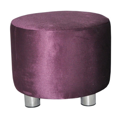 Kiss 40cm Wide Round Solid Colour Ottoman