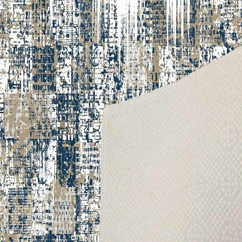 Stylish Woven Carpet (4 x 6 ft), 100% Polyester, 0.4 in Pile Height | Antibacterial, Non-Slip Underside | Machine Washable, 3D Digital Printing | Perfect for Living Room, Bedroom, and Home Decor