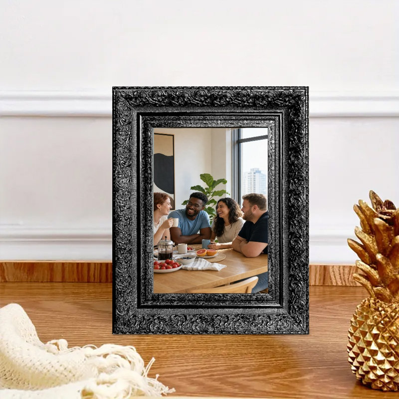 Cadre photo noir raffiné 1 pièce 8 po x 10 po avec affichage horizontal ou vertical