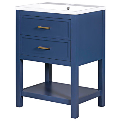 Meuble-lavabo simple avec plateau en résine Paliwal